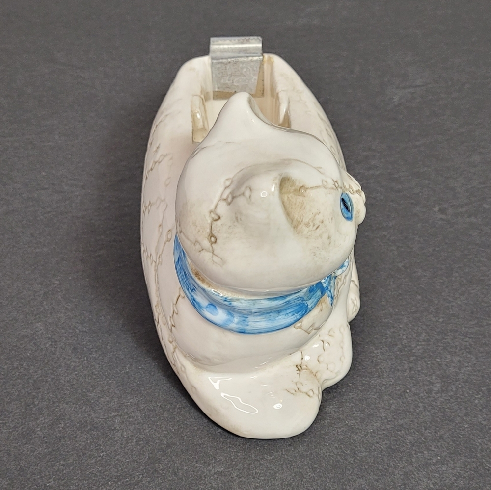 Vintage Cute Ceramic Kitty Cat Scotch Tape Dispenser 1985 HCL Rare - Picture 5 of 12